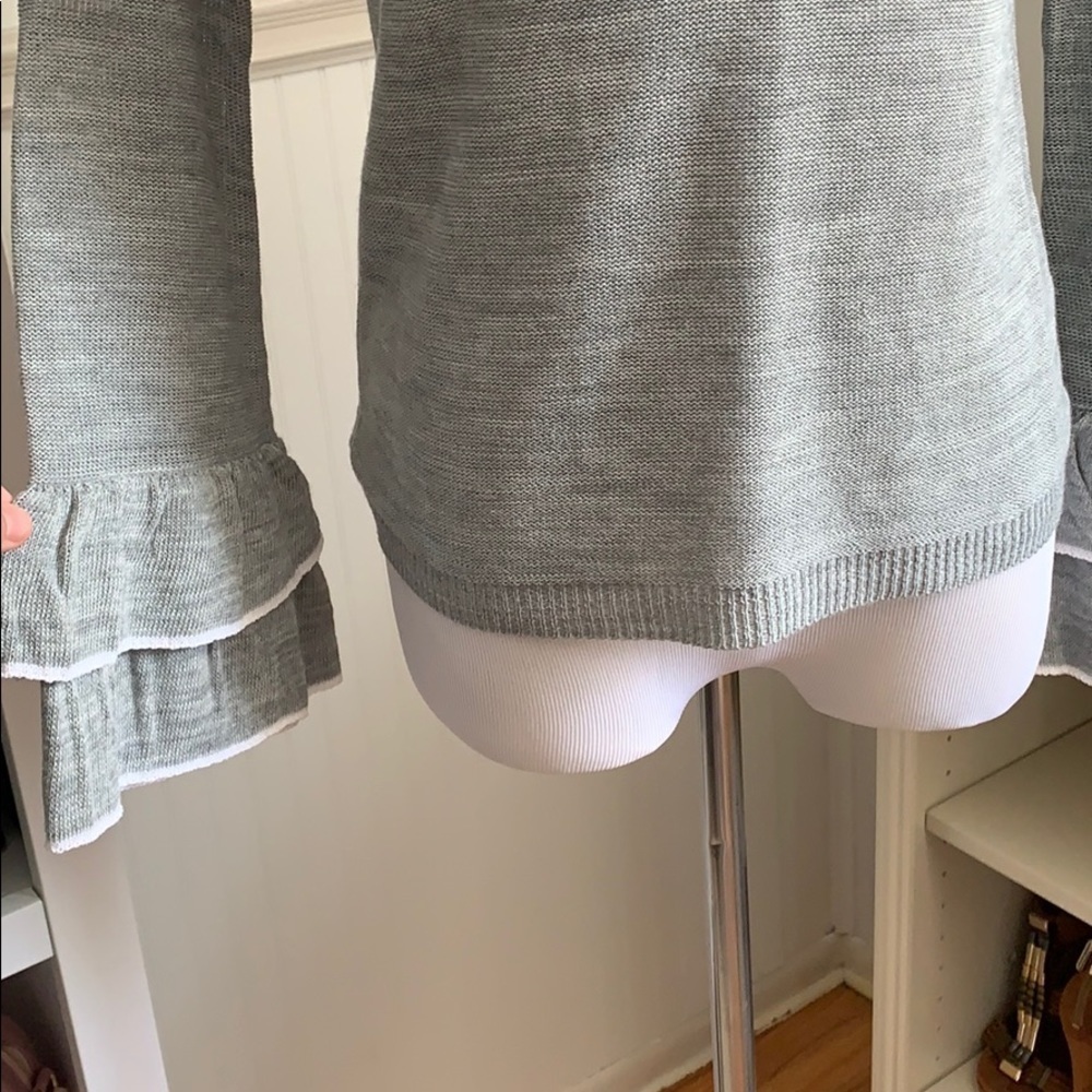 Ruffle Cuff Lightweight Sweater Y2K - Picture 6 of 10